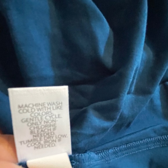 J. Jill Wearever Women's Polka Dot Atlantic Midi Dress‎ Career Blue Petite XL - Picture 4 of 7